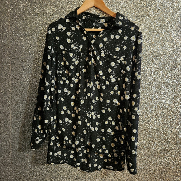Lily Morgan Tops - FLORAL whimsy long sleeve Blouse